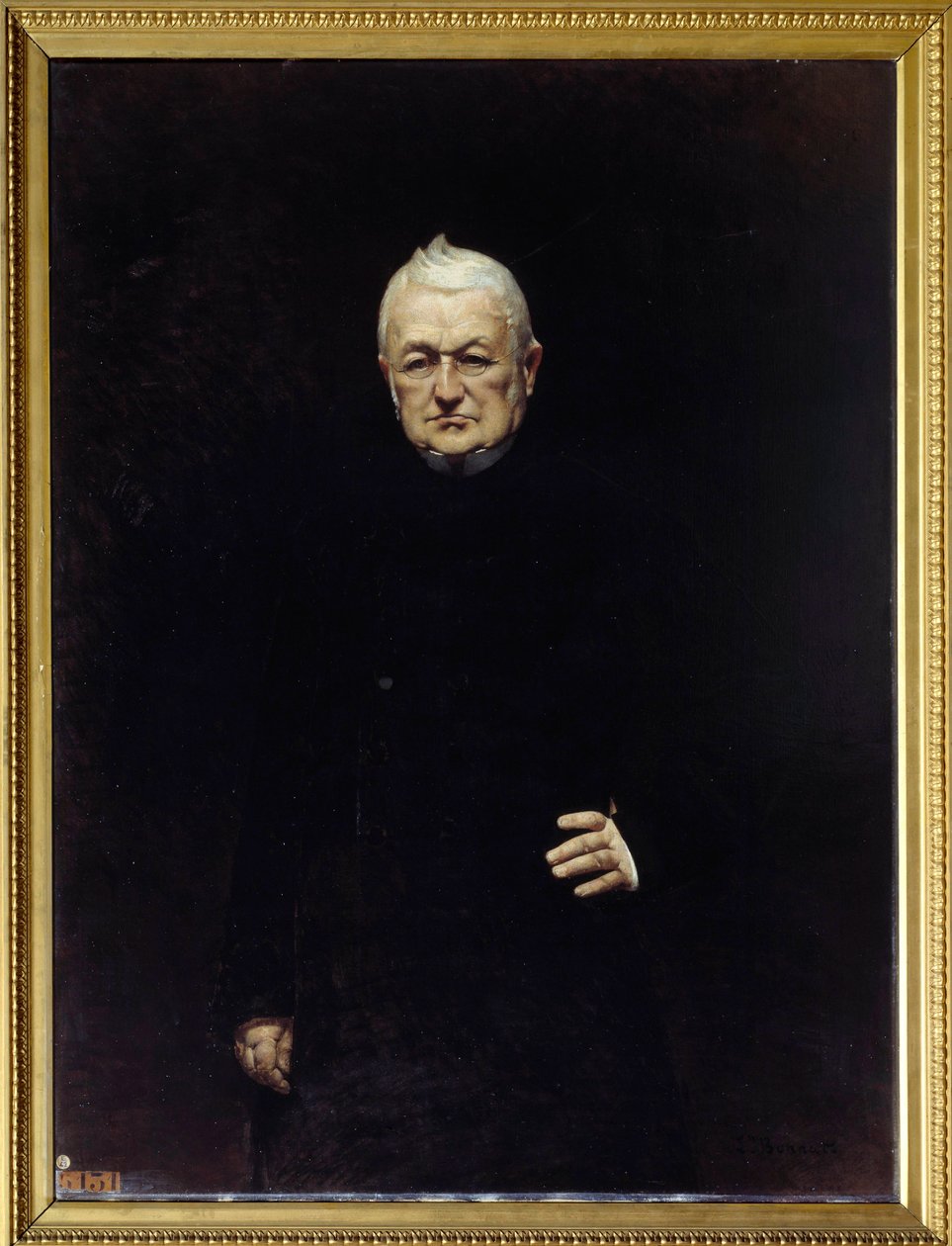 Retrato de Adolphe Thiers (1797-1877) Presidente da República Pintura de Leon Joseph Bonat (1833-1922) Sol do século XIX. 1,15x0,92 m. de Leon Joseph Florentin Bonnat