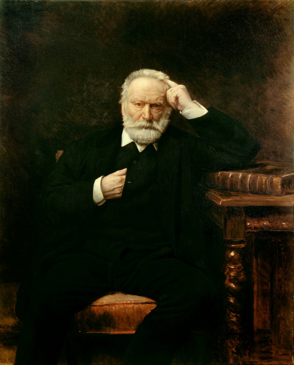 Retrato do escritor francês Victor Hugo (1802-1885) Pintura de Leon Joseph Bonnat (1833-1922) 1879 Sol. 1,38x1,1 m de Leon Joseph Florentin Bonnat