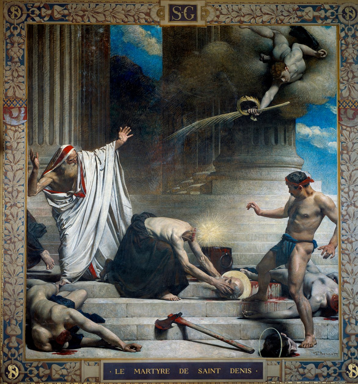 O Martírio de Saint Denis, Eveque de Paris Pintura de Leon Joseph Bonnat (1833-1922) Século XIX - Paris, Pantheon de Leon Joseph Florentin Bonnat
