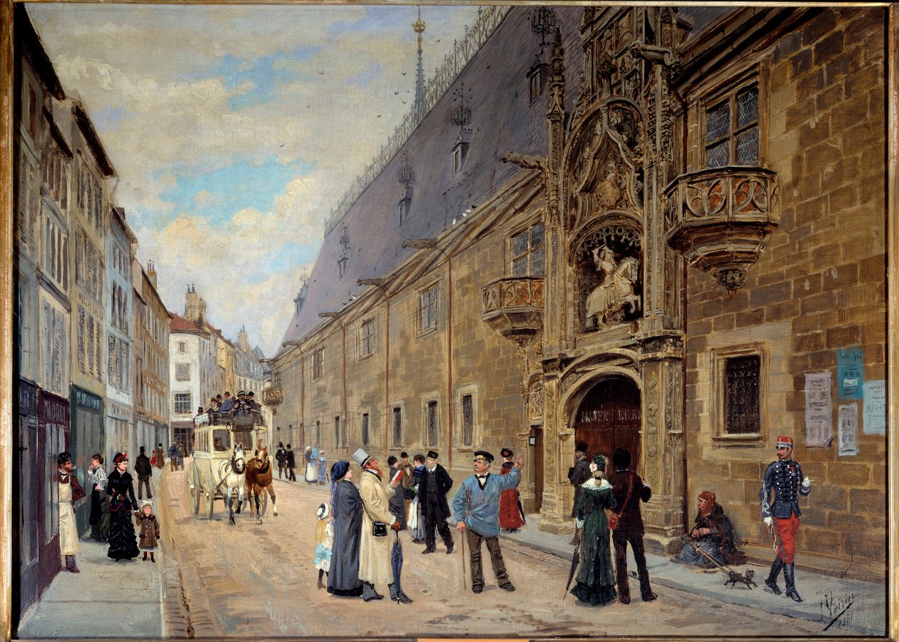 O Palácio Ducal, em Nancy, restaura. Pintura de Leon Voirin (1833-1887) de Leon Joseph Voirin