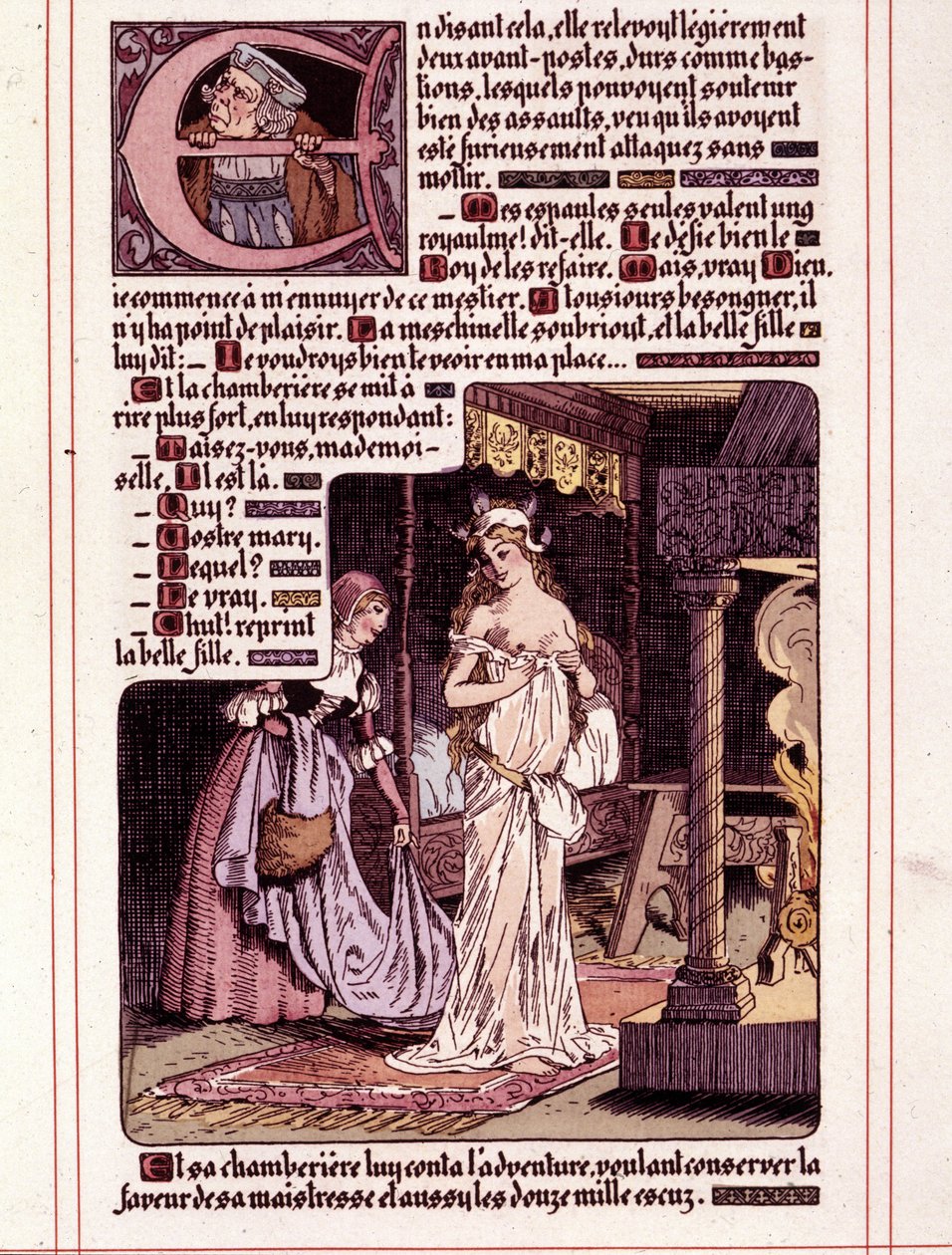 Ilustração do romance de Honore de Balzac "La Mye du Roy" de Leon Lebegue (1863-1944) de Leon Lebegue