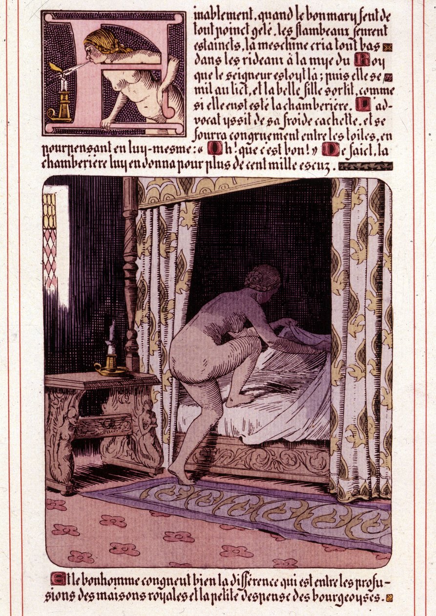 Ilustração do romance de Honore de Balzac "La Mye du Roy" de Leon Lebegue (1863-1944) de Leon Lebegue