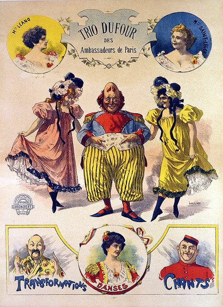 Cartaz do Trio DuFour (cor litho) de Leon Louis Oury