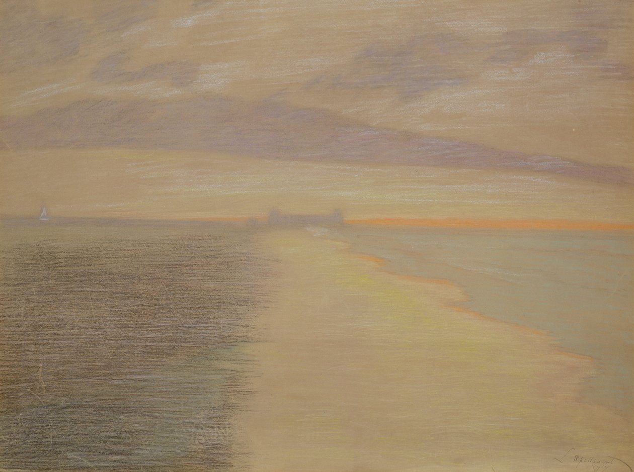 Crepúsculo marinho em Ostende de Leon Spilliaert