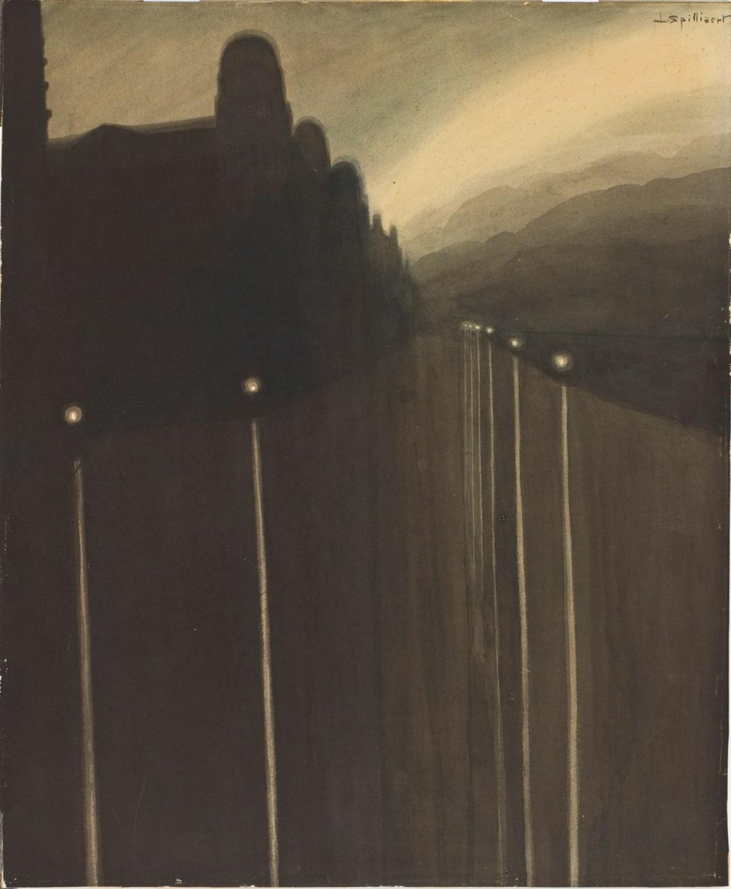 Dique à noite, 1908. de Leon Spilliaert