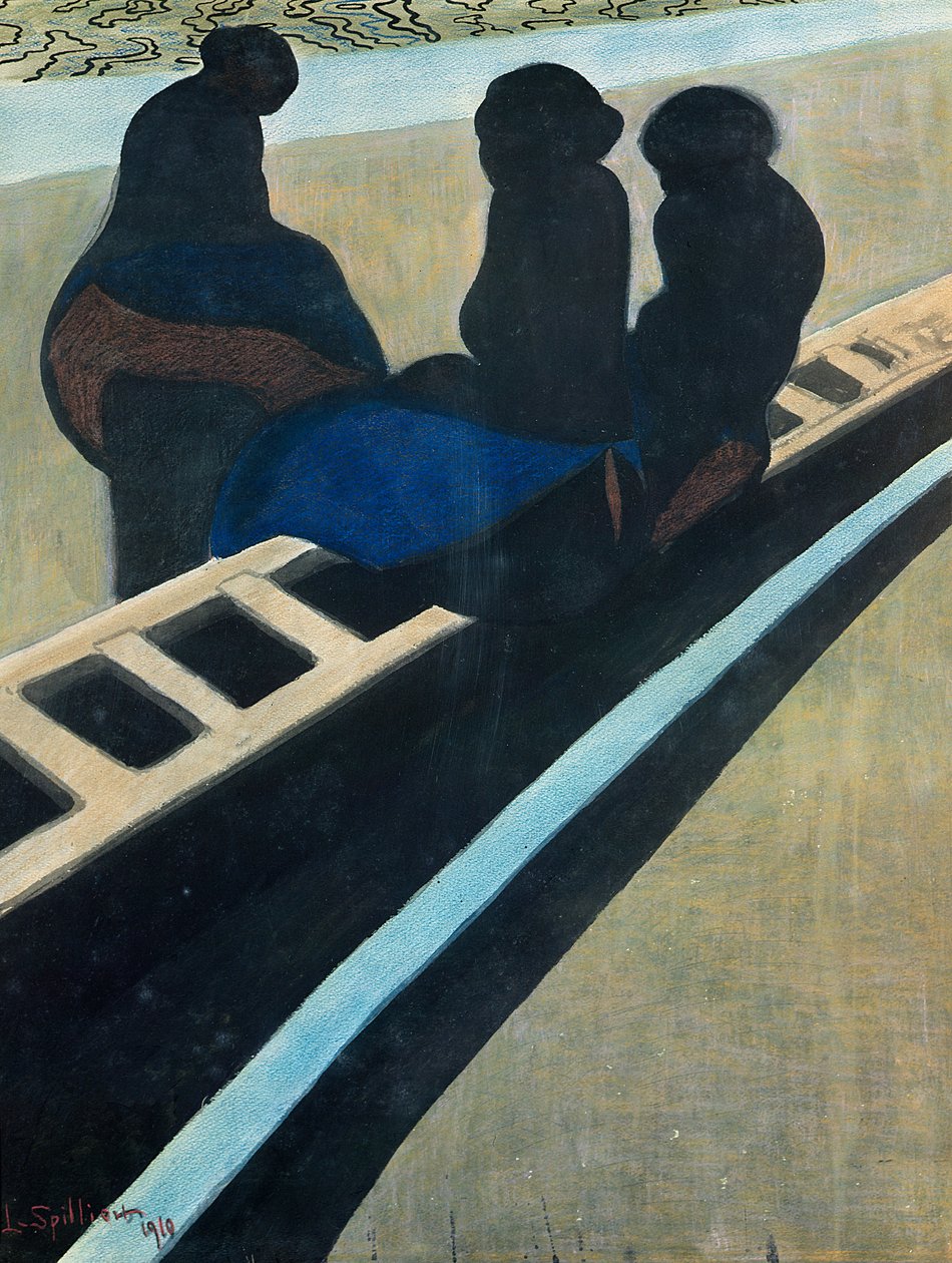 As esposas dos pescadores no cais de Leon Spilliaert