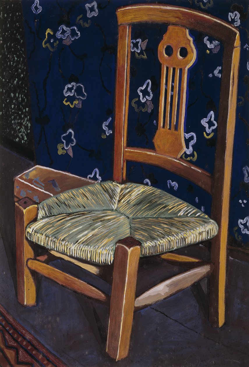 Cadeira da Madeleine; La Chaise de Madeleine - A Cadeira da Madeleine, c.1925 (gouache no cartão) de Leon Spilliaert
