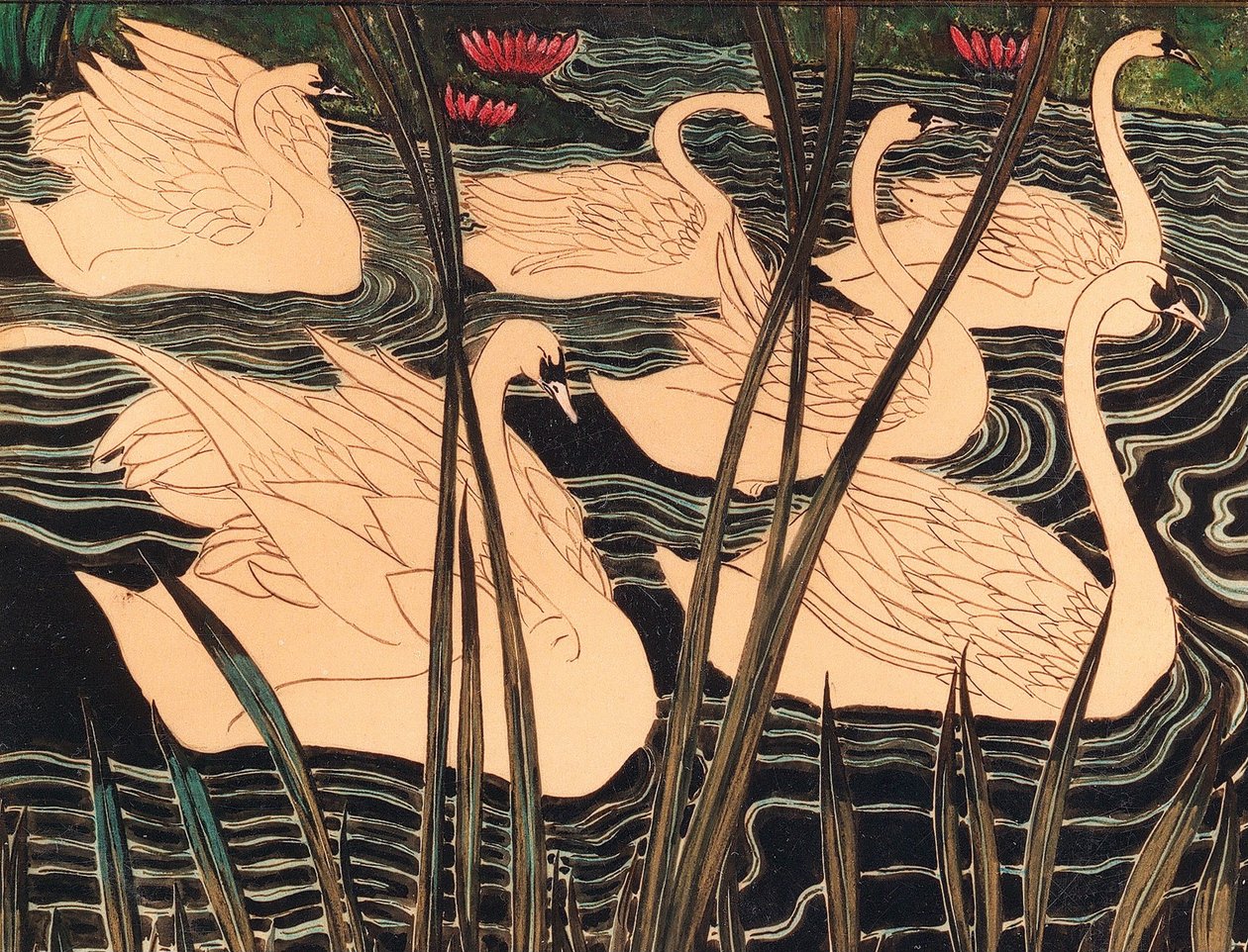 Cisnes, c. 1900. de Leon Spilliaert
