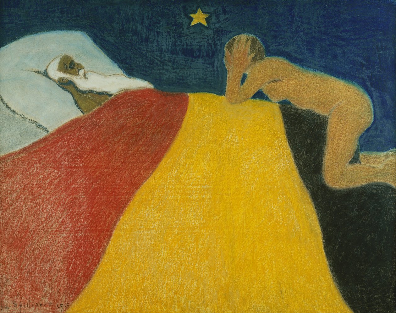 A Morte de Leopoldo II; La Mort de Leopold II de Leon Spilliaert
