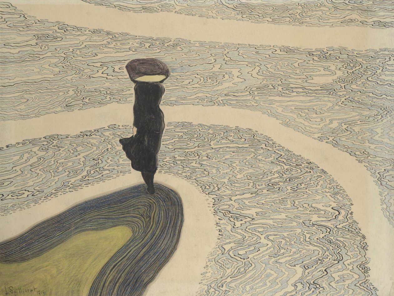 Mulher no Litoral, 1910. de Leon Spilliaert