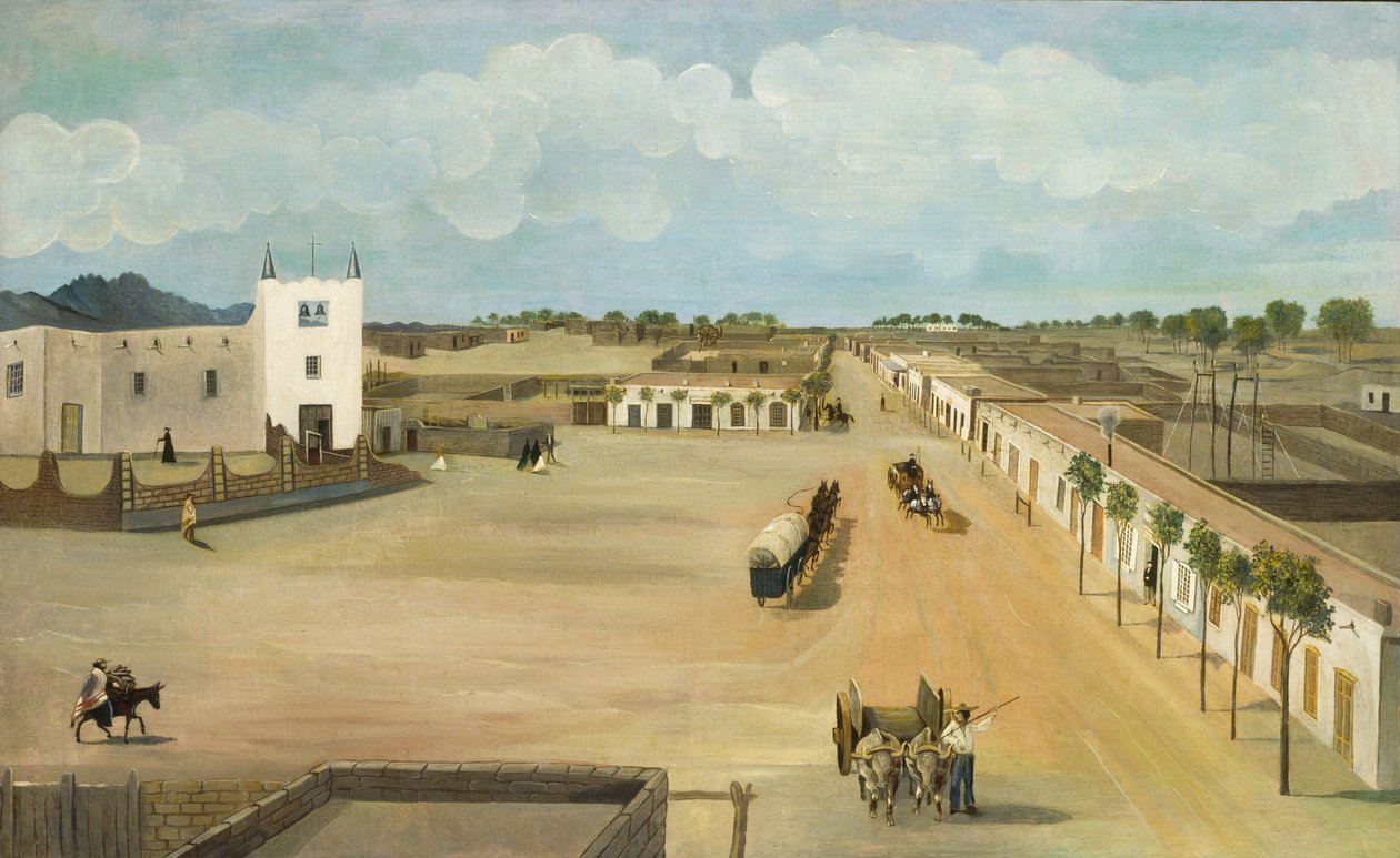 Antiga Praça Mesilla, c. 1885-1886. de Leon Trousset