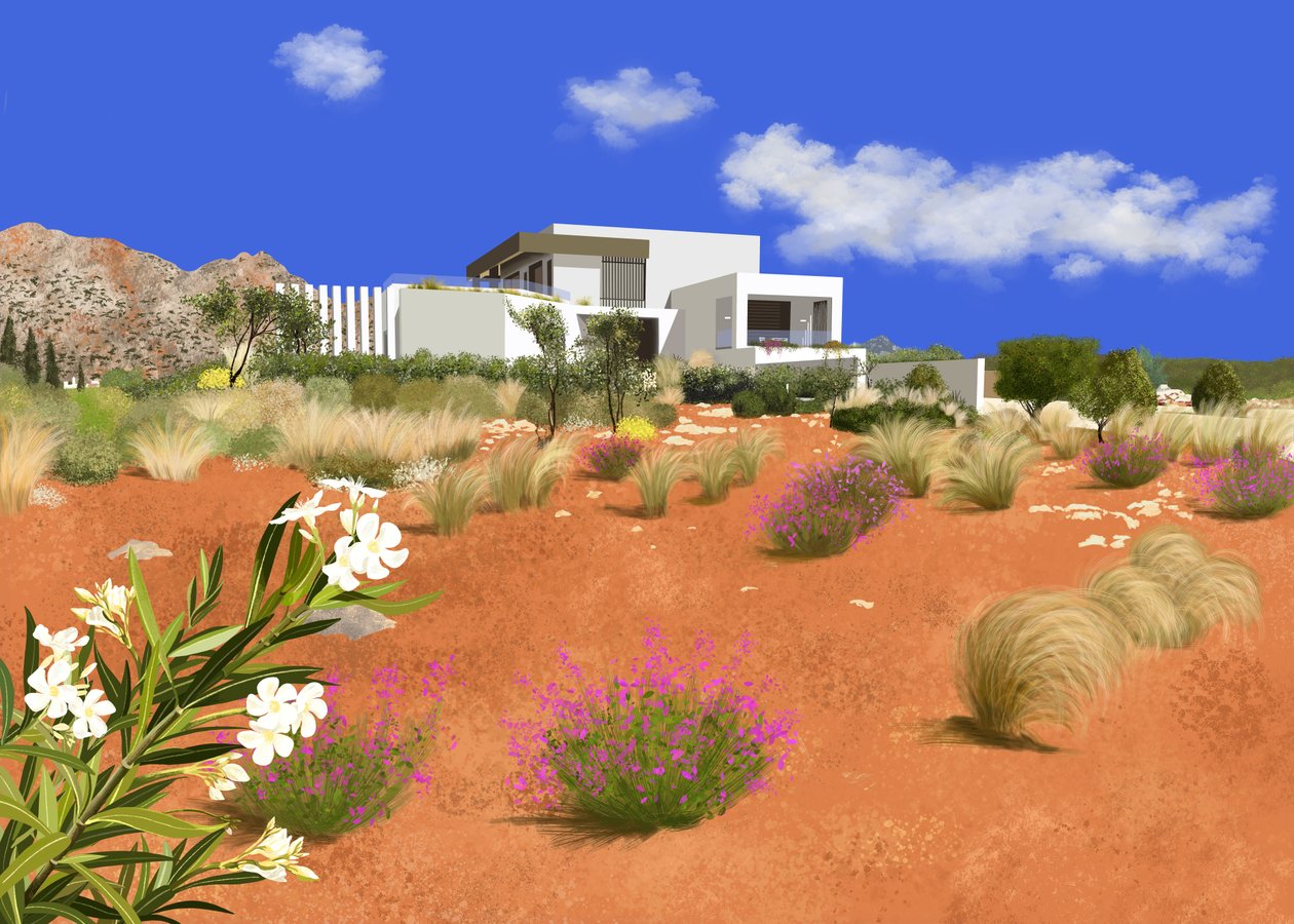 Stavros, Crete, 2025 (digital painting) de Leona Tsiara