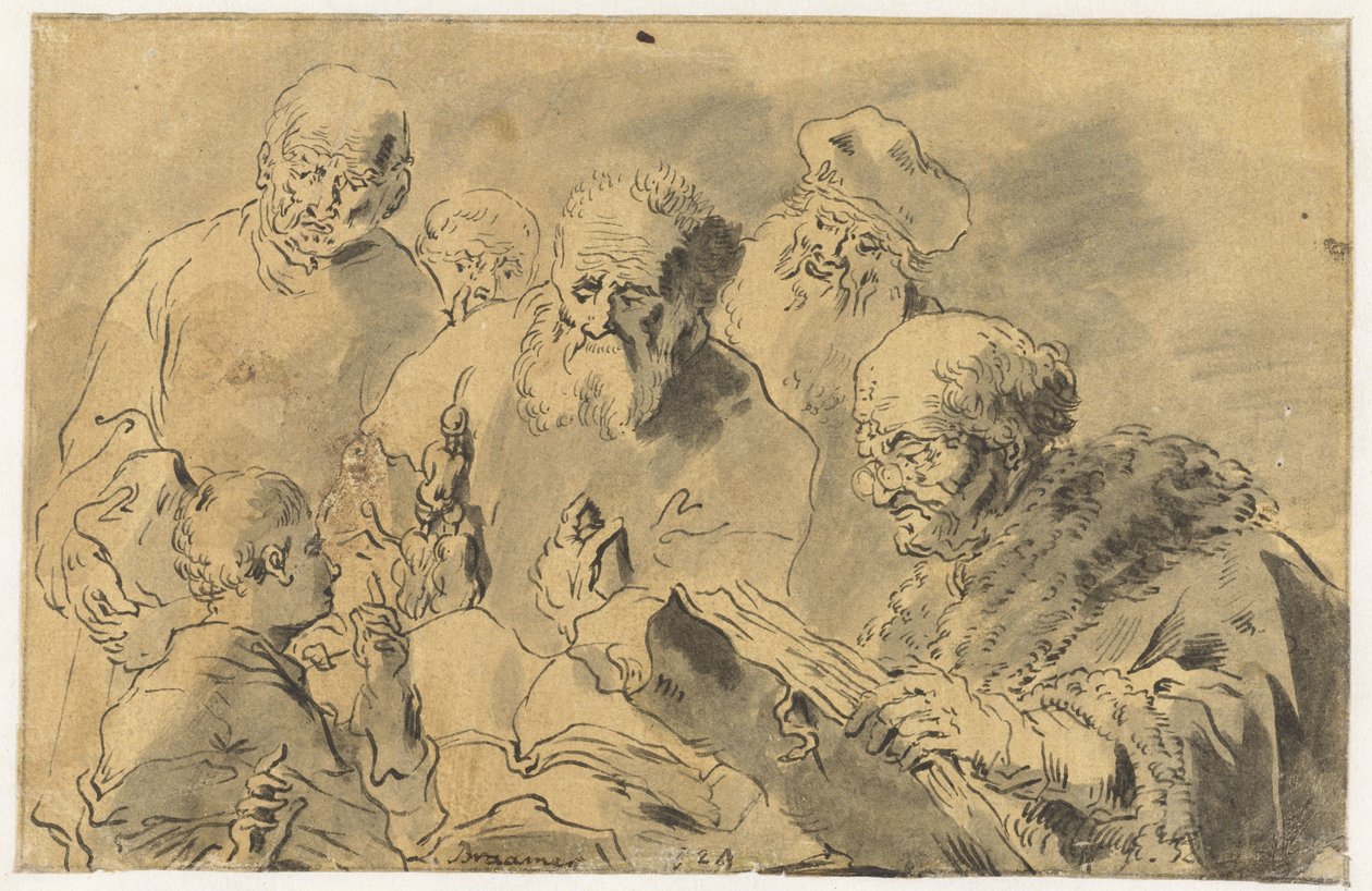 Cristo e os escribas de Leonaert Bramer