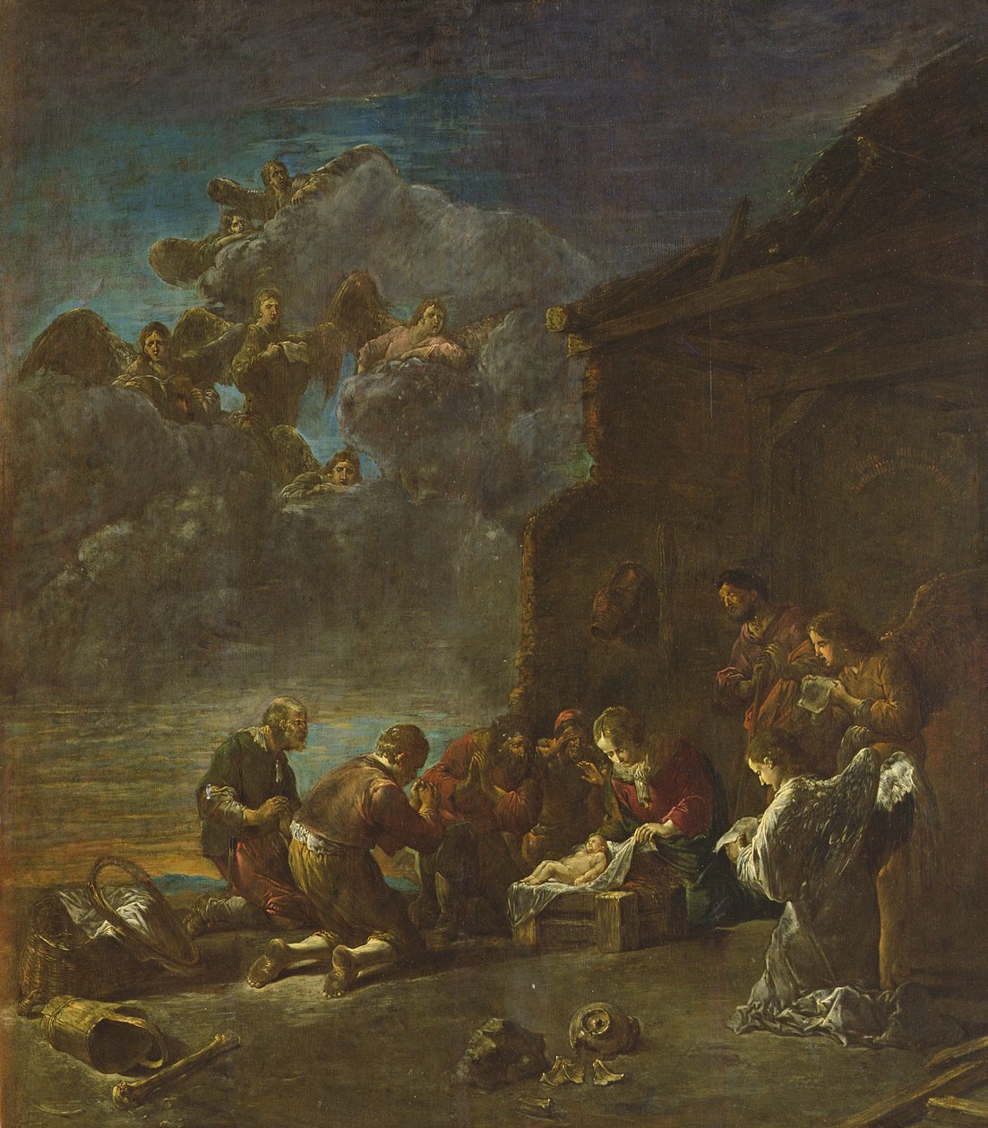 Adoração dos pastores, 1630-40 de Leonard Bramer