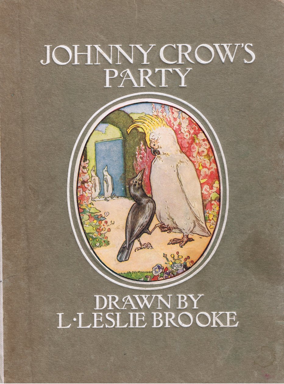 Ilustração da capa do &39;Johnny Crow&39;s Party&39;, c.1930 de Leonard Leslie Brooke