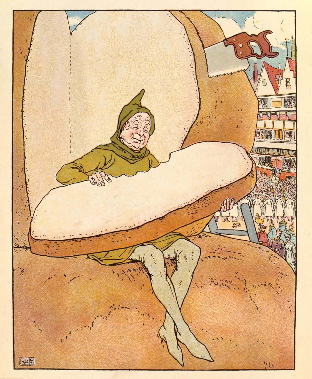 Ilustração do ganso de ouro de Leonard Leslie Brooke