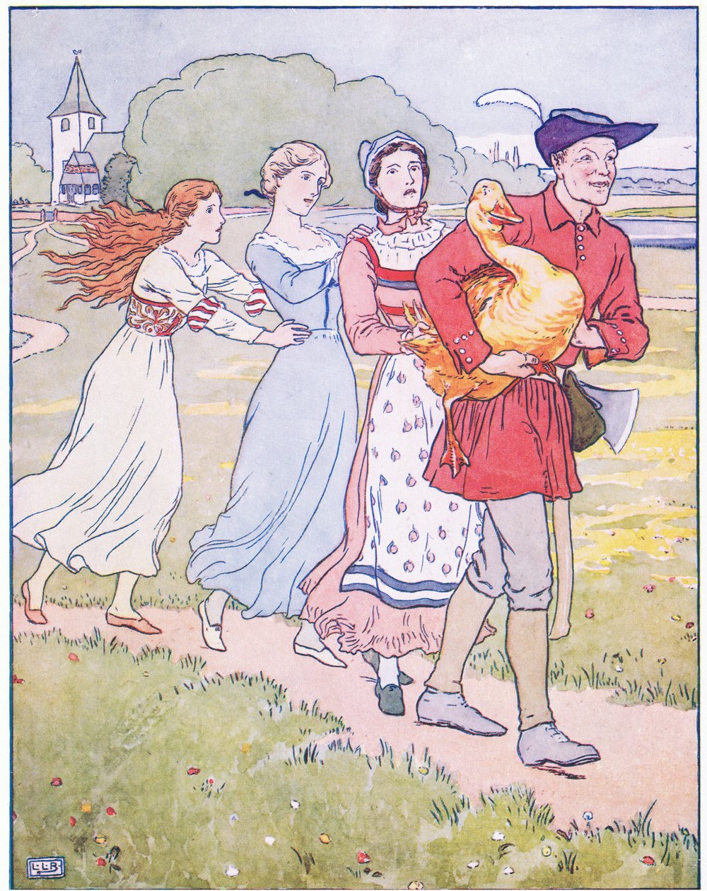 Simpleton pegou o ganso debaixo dos braços de Leonard Leslie Brooke