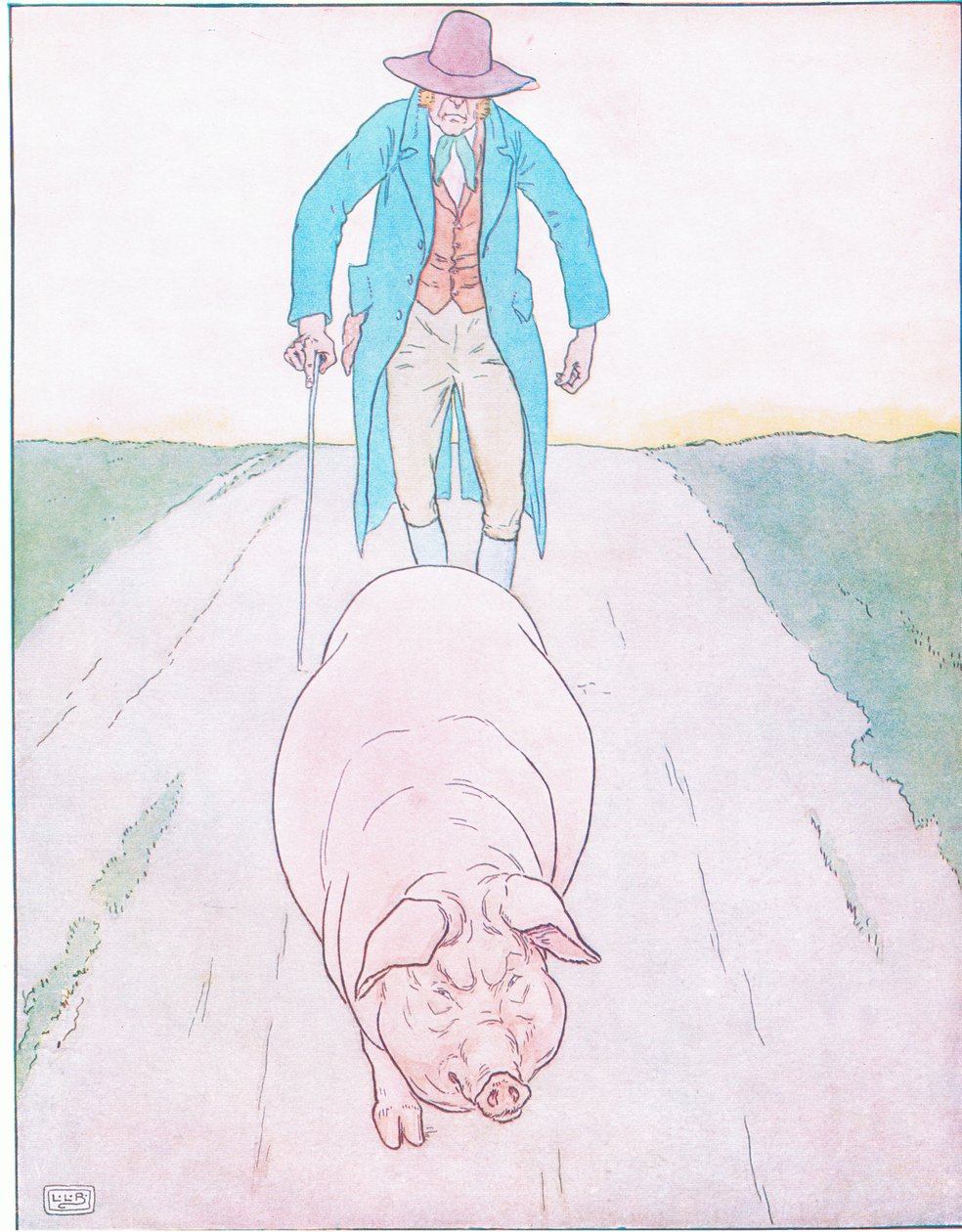Para o mercado, para o mercado, para comprar um porco gordo de Leonard Leslie Brooke