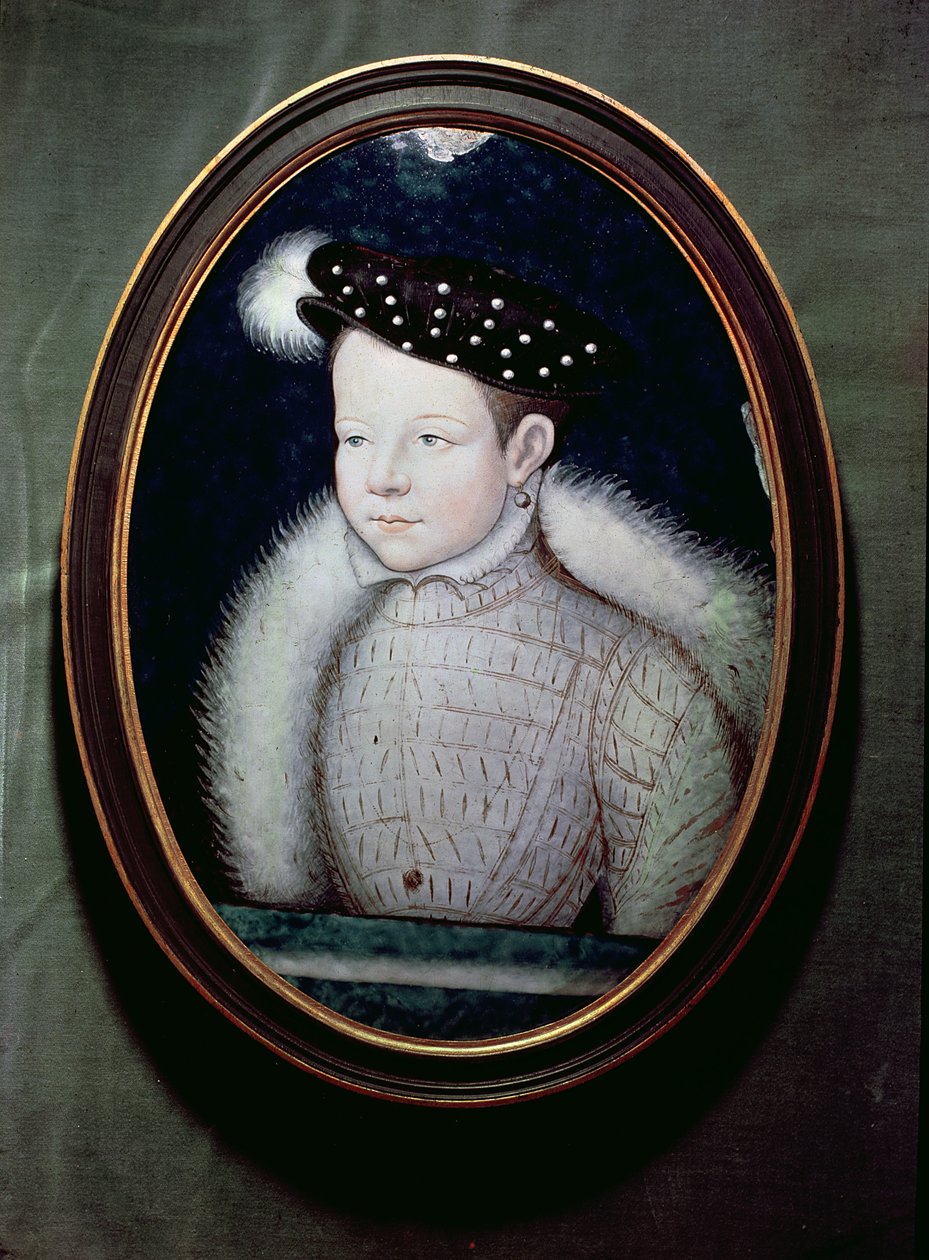 Retrato de Francisco II (1544-60) como Delfim da França, c.1560 (óleo sobre esmalte) de Leonard Limosin