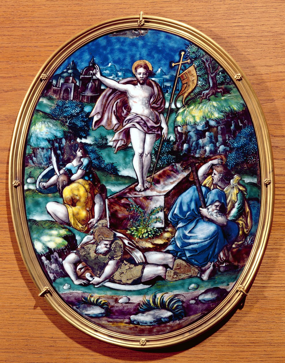 A ressurreição de Cristo, 1557 (esmalte pintado) de Leonard Limosin