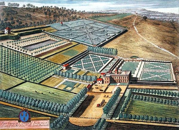Fair Lawn in the County of Kent gravado por Johannes Kip (c.1652-1722) (gravura) de Leonard (after) Knyff