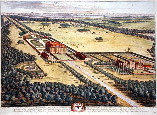 Stansted no condado de Sussex gravado por Johannes Kip (c.1652-1722) (gravura) de Leonard (after) Knyff