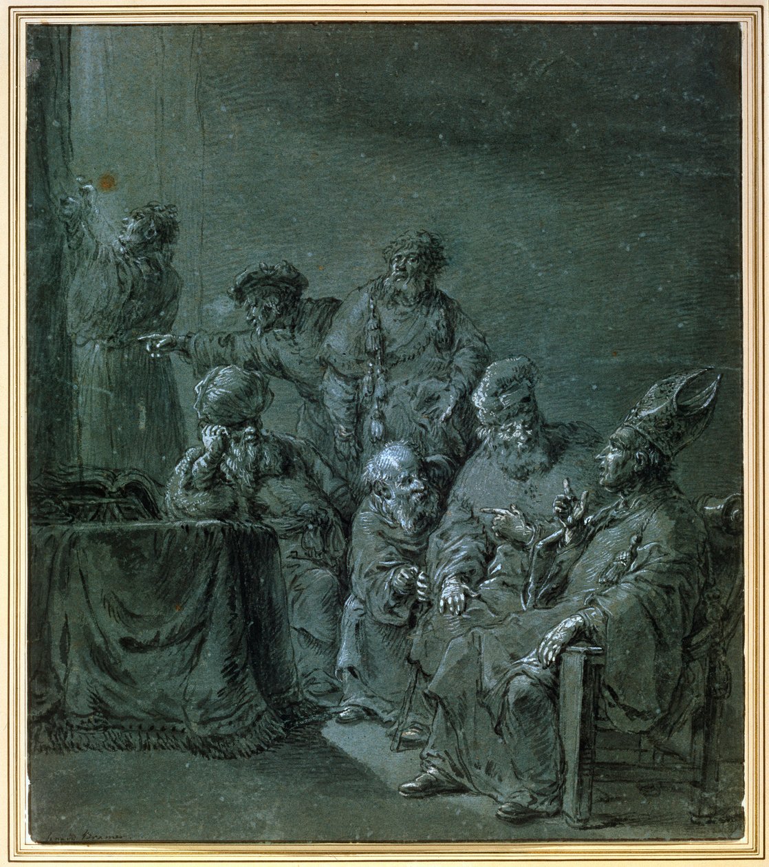 Um assunto bíblico, século XVII. de Leonard Bramer