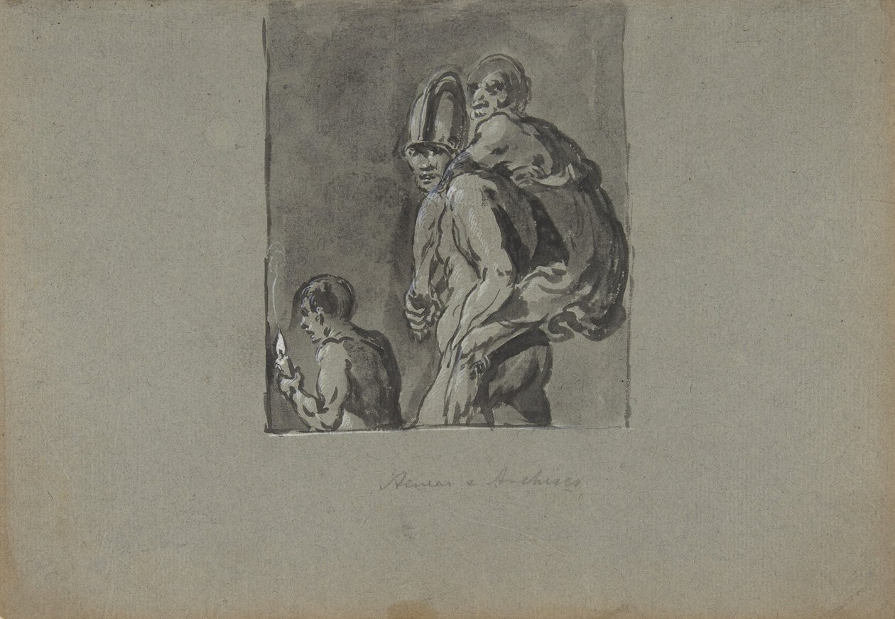 Enéias e Anquises, 1611-74. de Leonard Bramer
