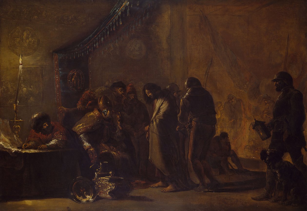 Cristo Antes de Caifás, 1640-1645. de Leonard Bramer