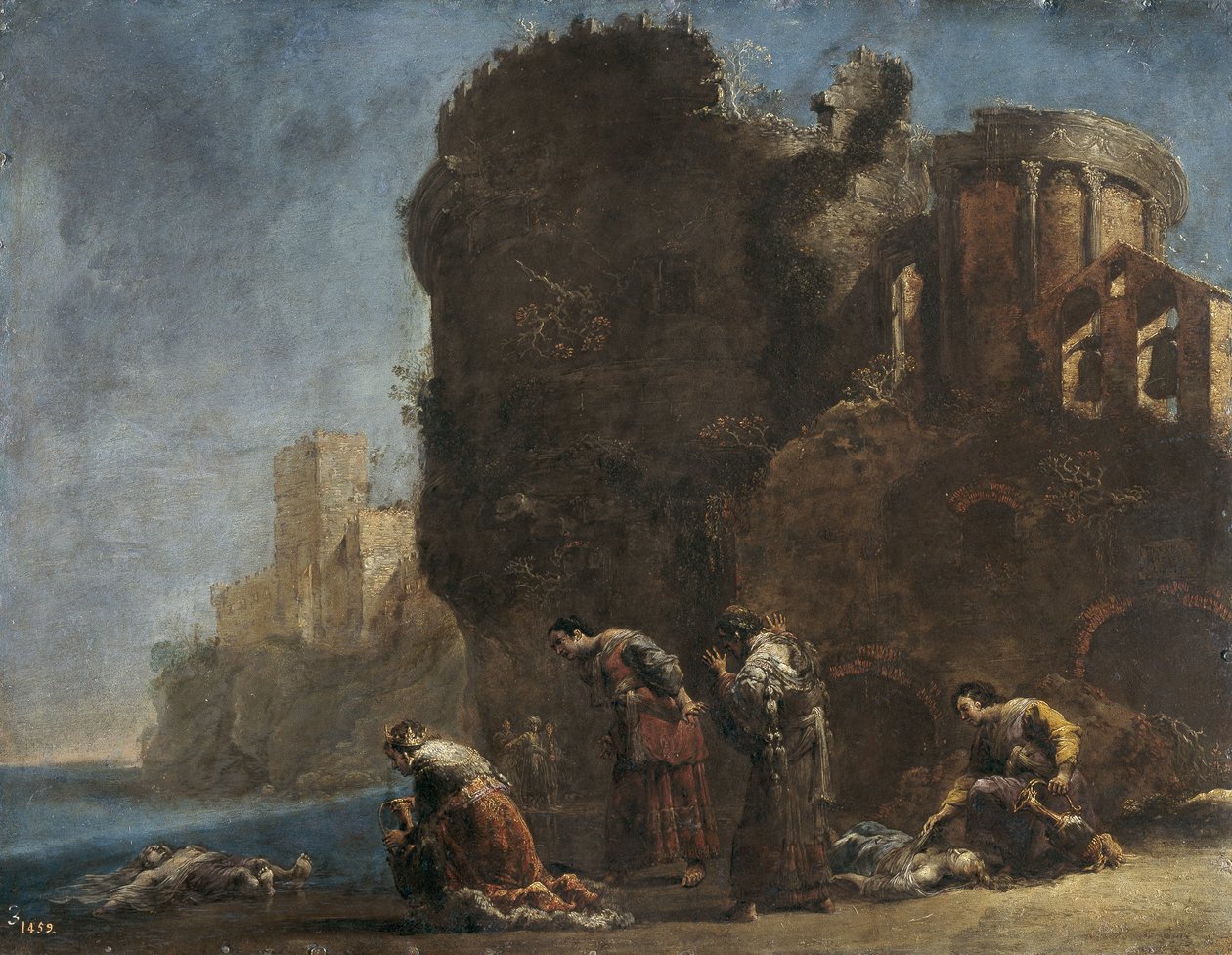 Hecuba, luto, c.1630 de Leonard Bramer