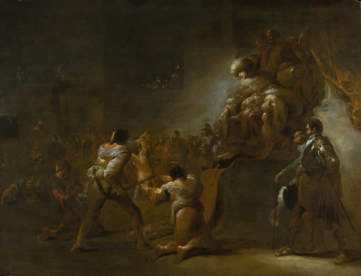 O Julgamento de Salomão, 1640. de Leonard Bramer