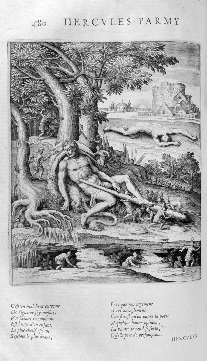 De acordo com a mitologia grega, os pigmeus encontraram o Heracle de Leonard Gaultier
