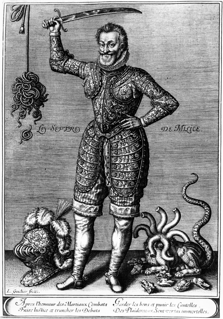 Retrato alegórico de Henri IV, primeiro quartel do século XVII de Leonard Gaultier