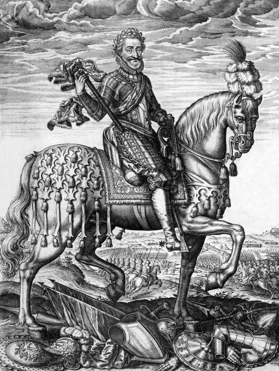 Henri IV (1553-1610) Rei francês em 1589-1610, gravura de Leonard Gaultier de Leonard Gaultier