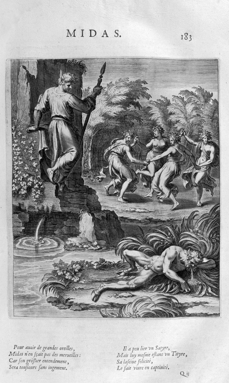 O Rei Midas é lembrado na mitologia grega pela sua capacidade de transformar em ouro tudo o que tocou. de Leonard Gaultier