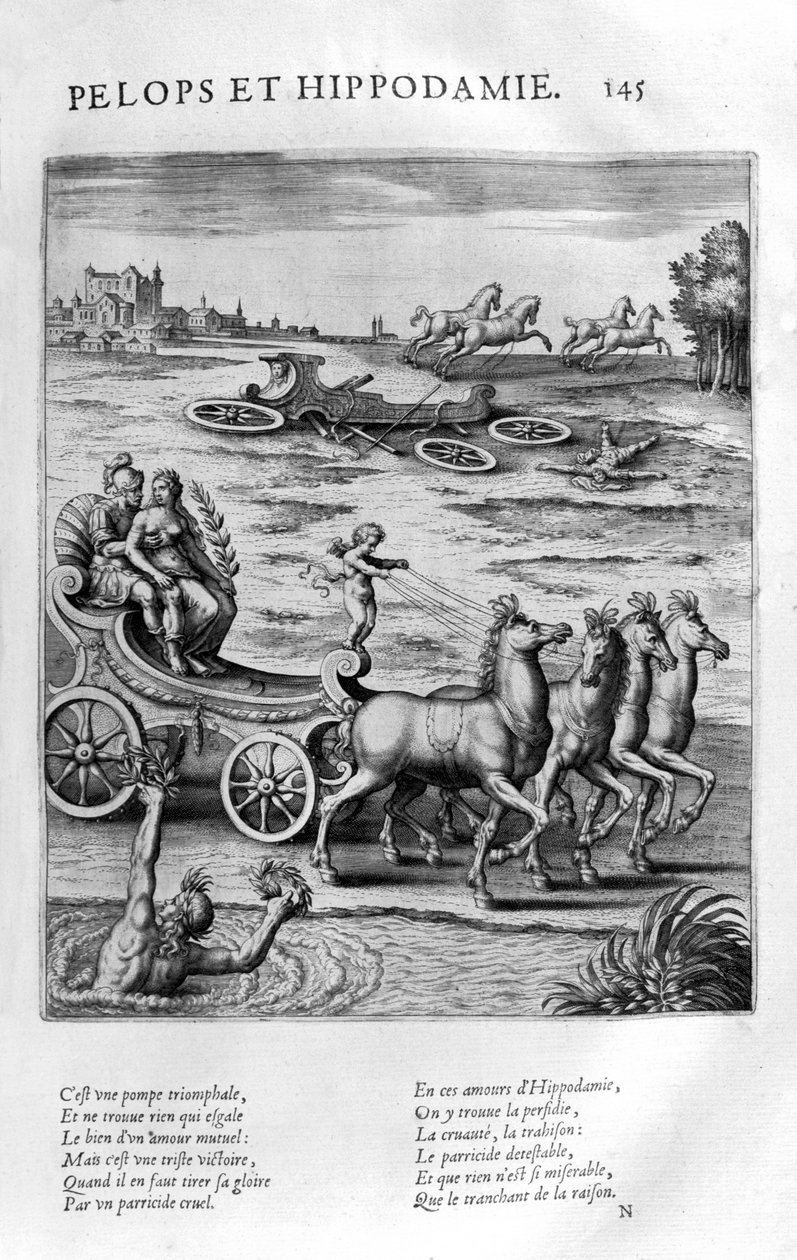 Pelops e hipodamia, 1615 de Leonard Gaultier