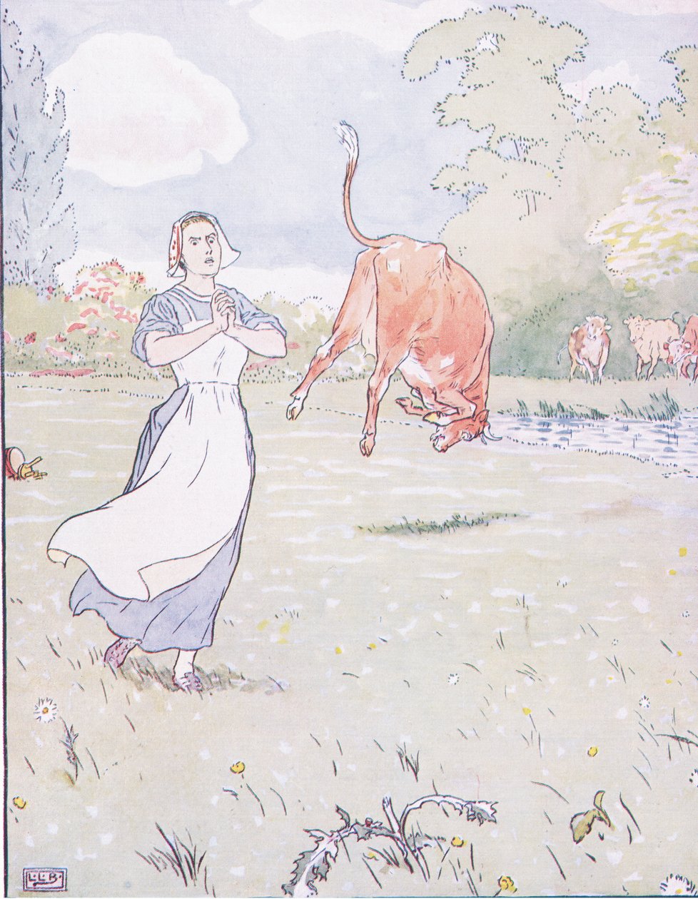 Aqui mãe gritou, dentro da vaca vermelha de Leonard Leslie Brooke