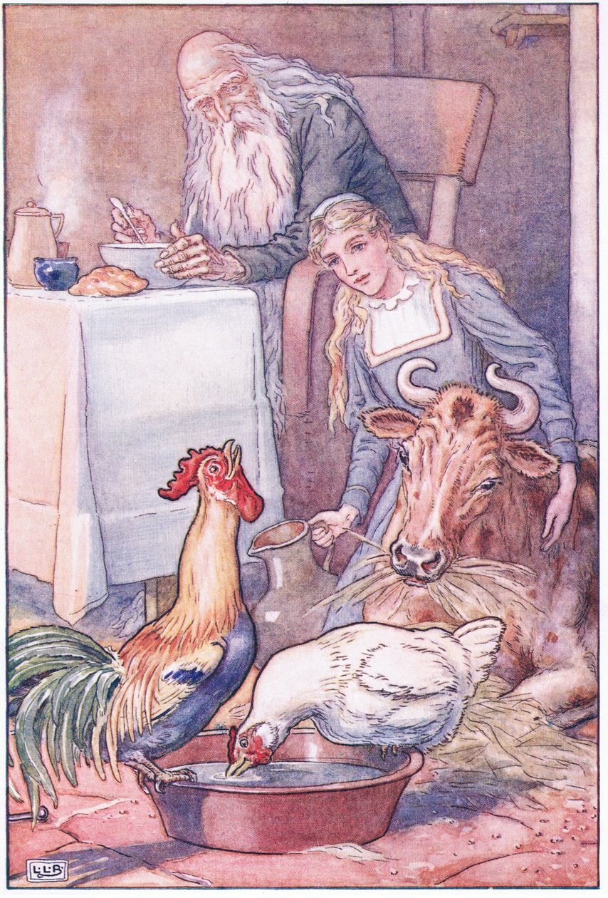Garotas bonitas e vaca malhada, qual será nossa resposta agora, década de 1920 de Leonard Leslie Brooke