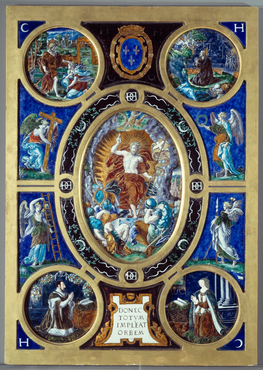 Altarpe da Capela Santa: a Ressurreição. Esmalte pintado por Leonard Limosin (1505-1577) de Leonard Limosin