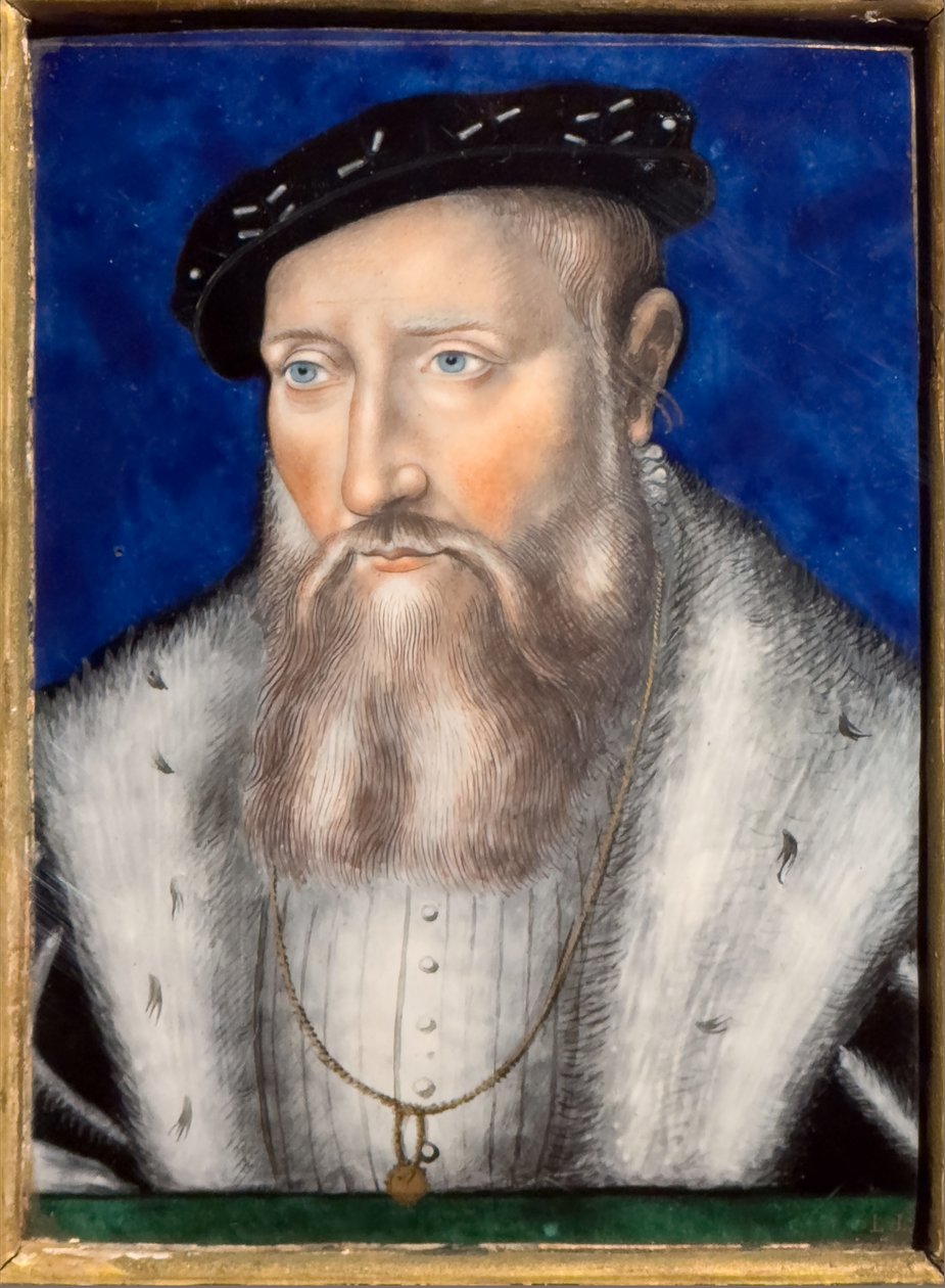 Claude de Guise, cerca de 1567 (Esmalte policromado sobre cobre) de Leonard Limosin