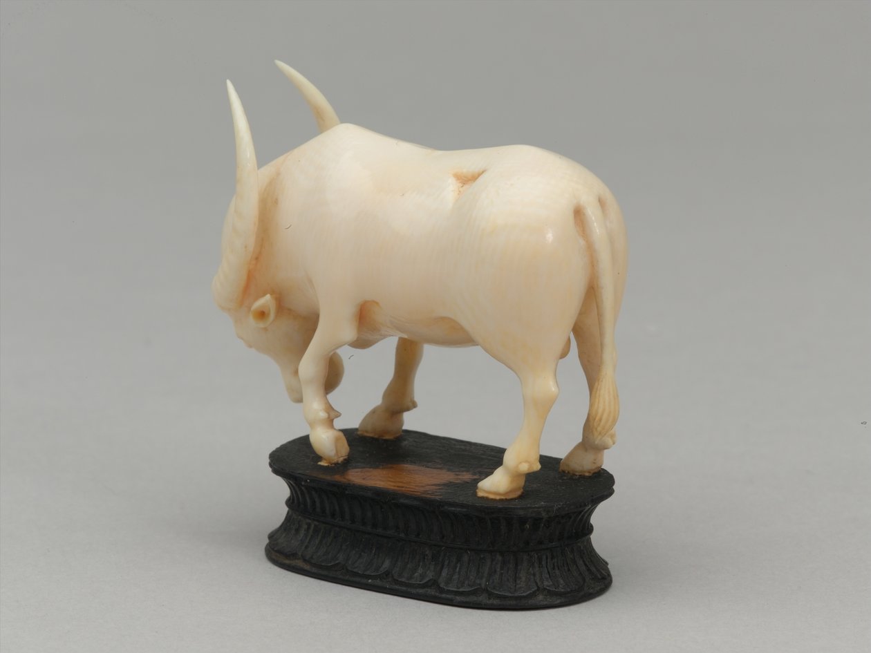 Bispo negro, peça de xadrez, Índia, 1820 por volta de de Leonard Limousin