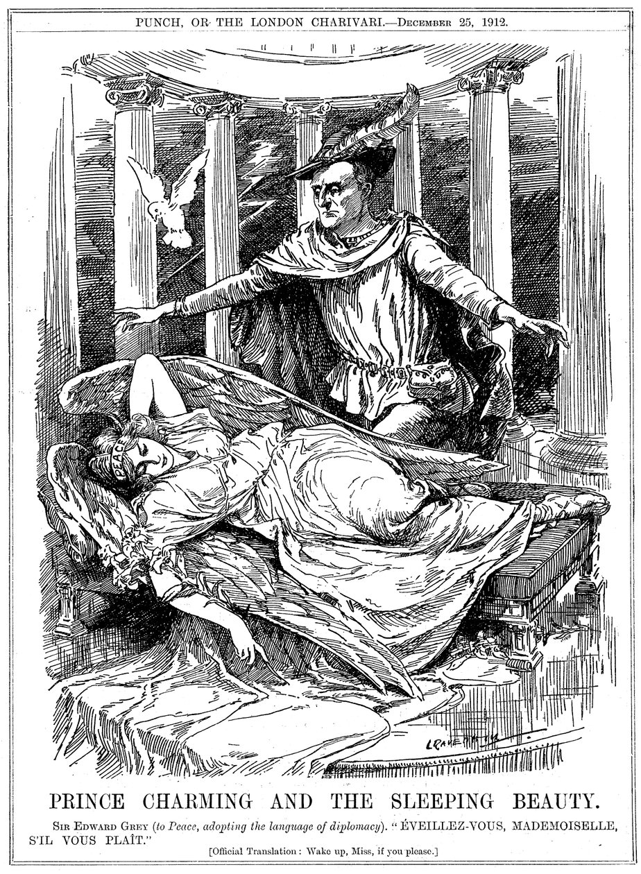 Príncipe Encantado e a Bela Adormecida, 1912 de Leonard Raven Hill