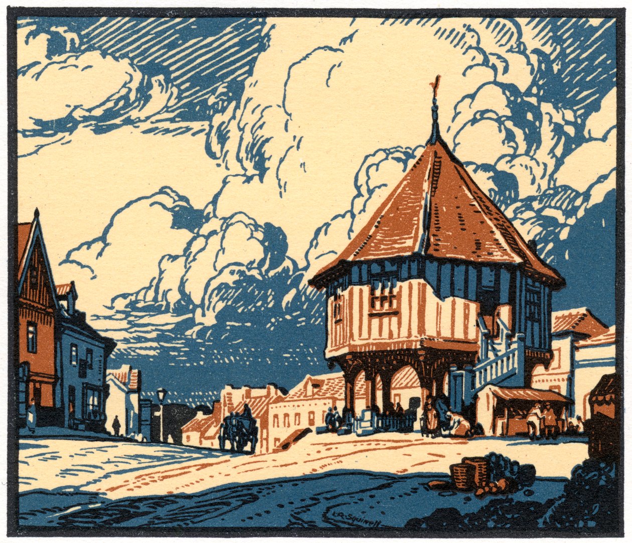 The Market Cross, Wymondham, Norfolk, início do século XX. de Leonard Russell Squirrell
