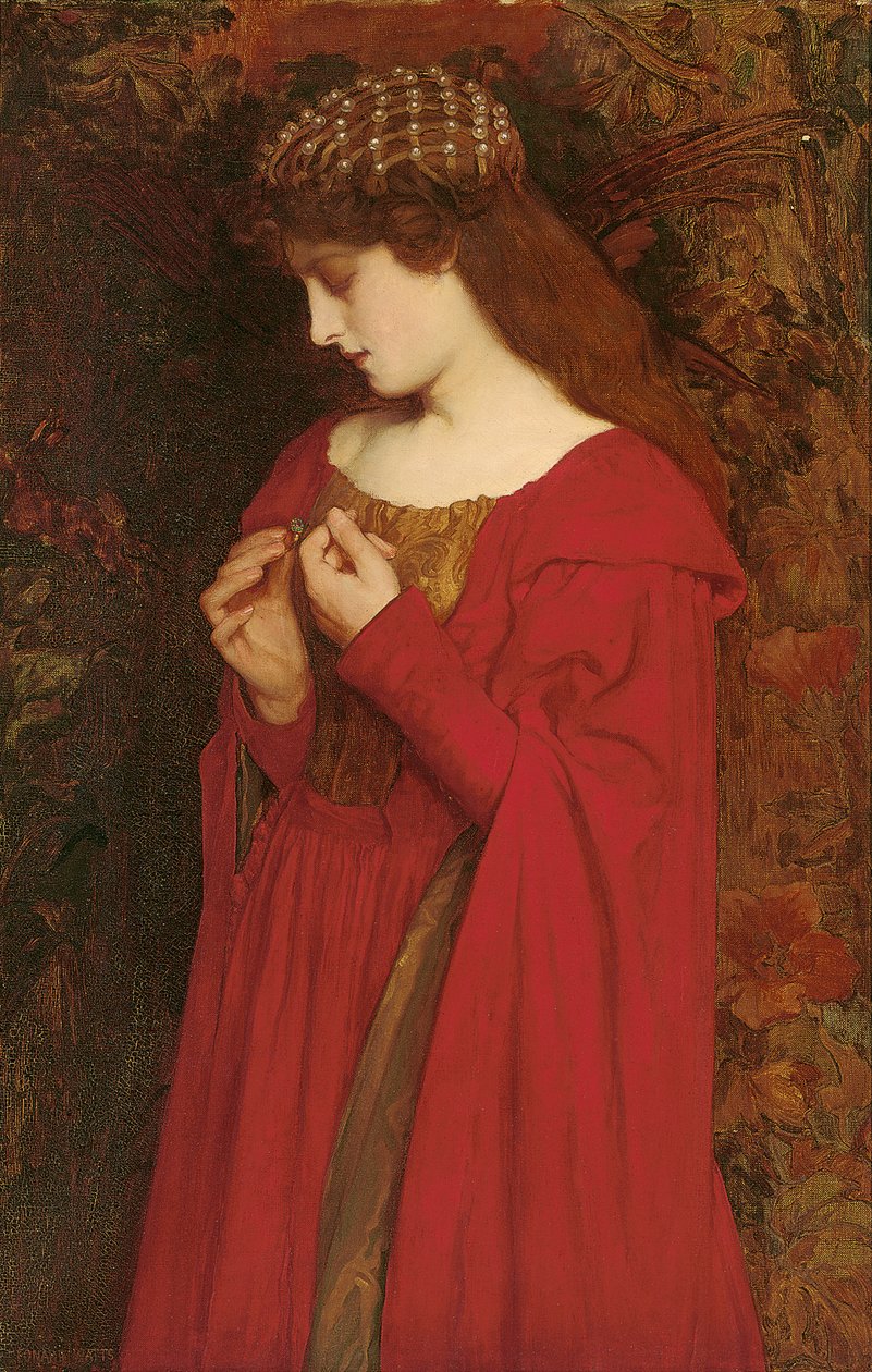 O Betrothed (óleo sobre tela) de Leonard T. Watts