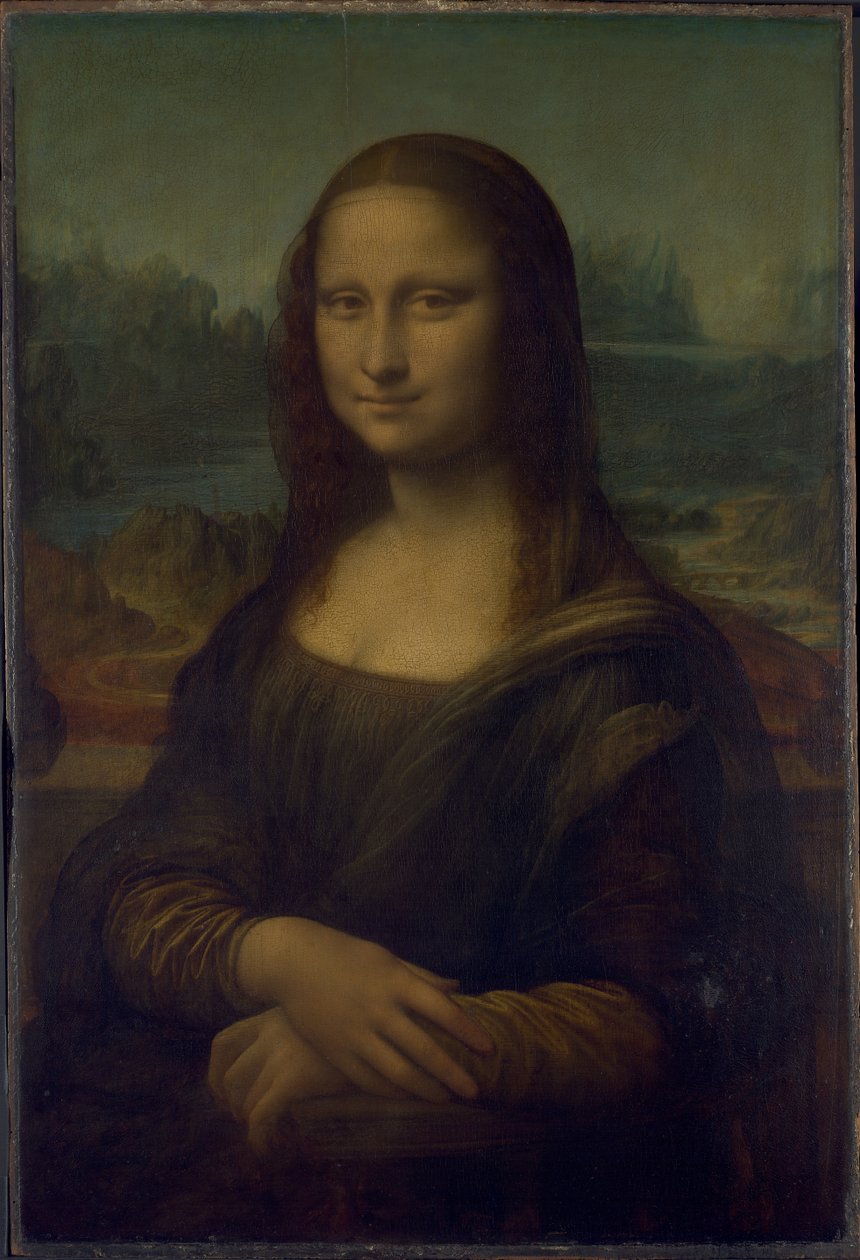 A Mona Lisa (ou La Joconde, La Gioconda). de Leonardo da Vinci