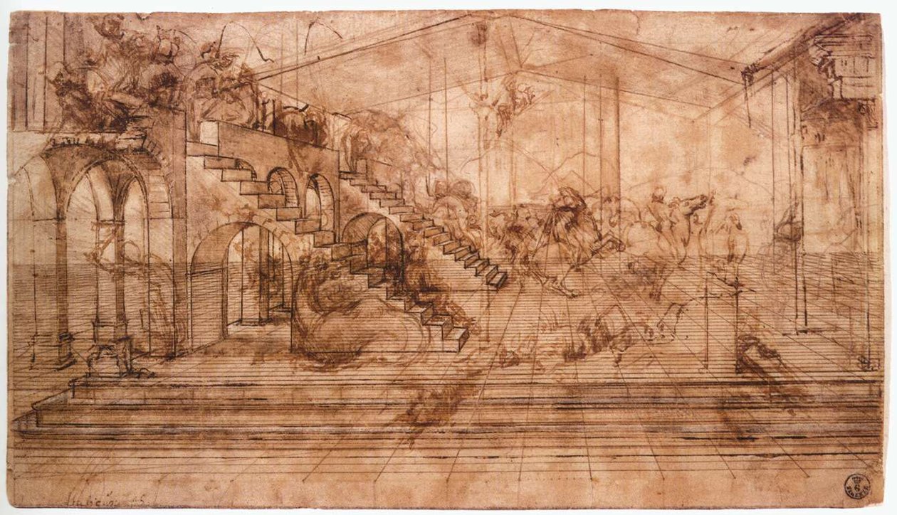 Estudo Perspectiva da Adoração dos Magos Descrição LEONARDO da Vinci Estudo Perspectivo da Adoração dos Magos de Leonardo da Vinci