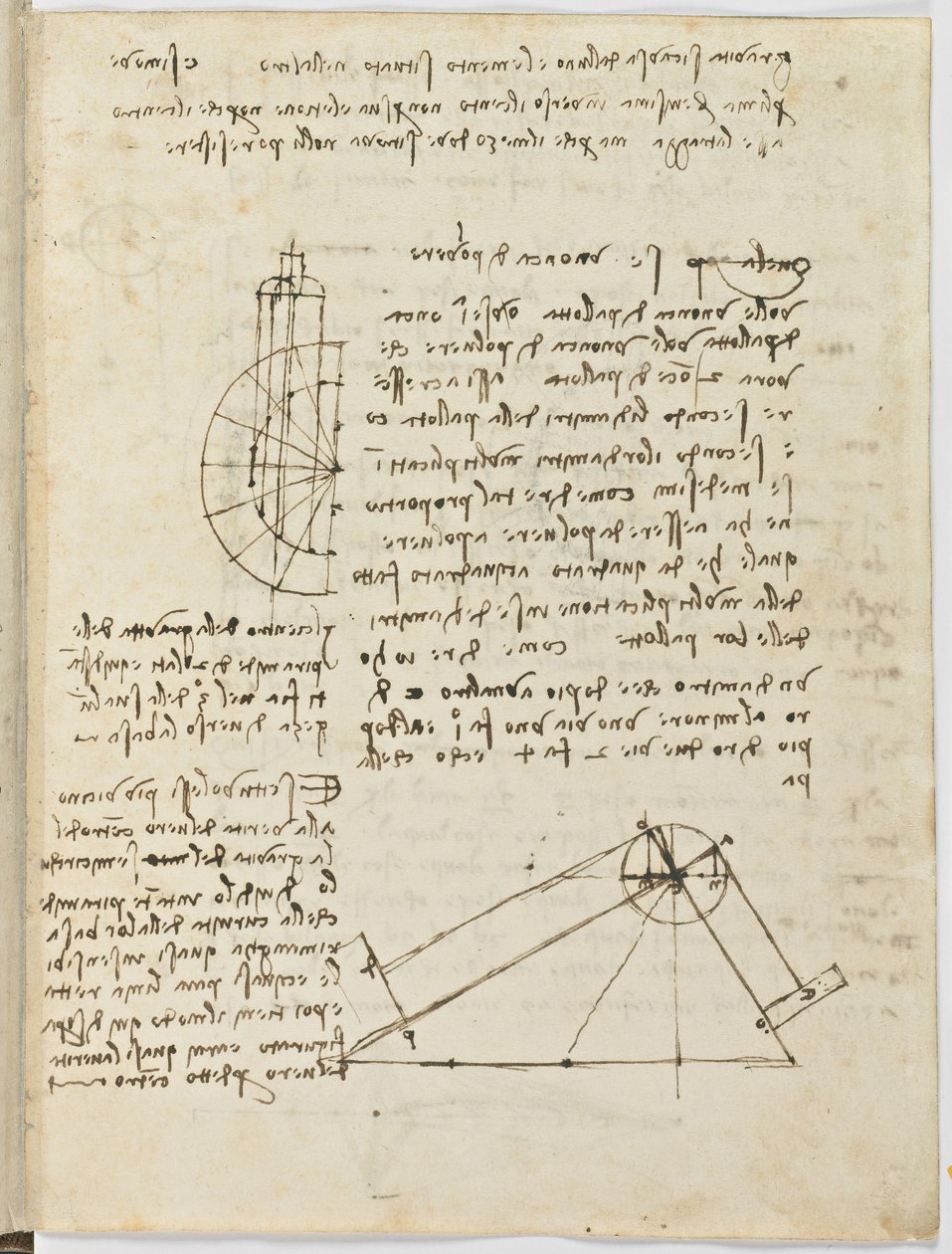 Código de Voo das Aves, c. 1505-06, manuscrito de papel, cc. 18, folha 2 recto de Leonardo da Vinci