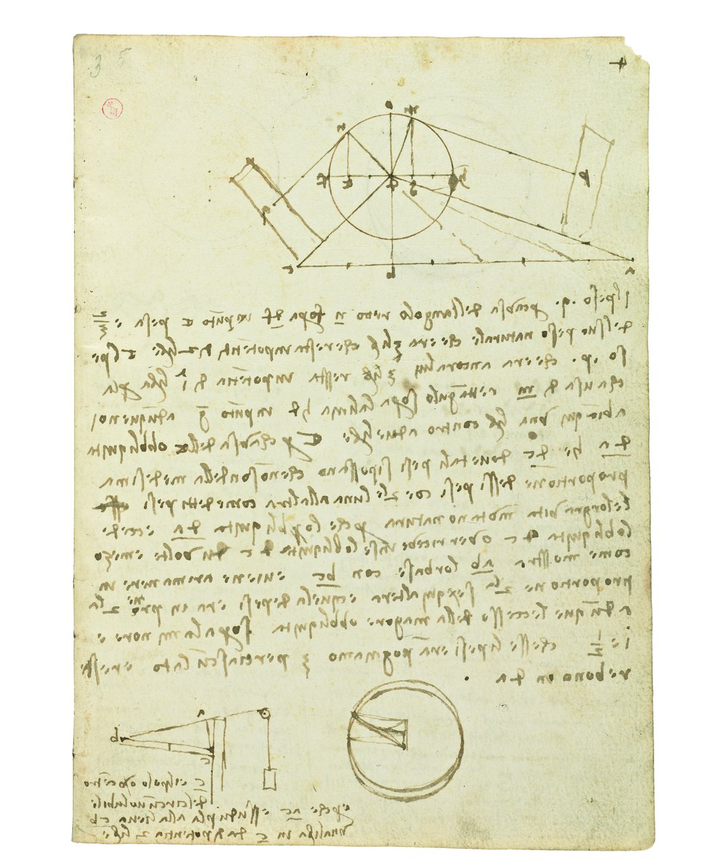 Codex no voo dos pássaros, folha 4 reto de Leonardo da Vinci