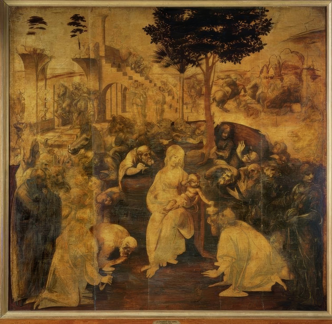 A adoração dos reis de Leonardo da Vinci