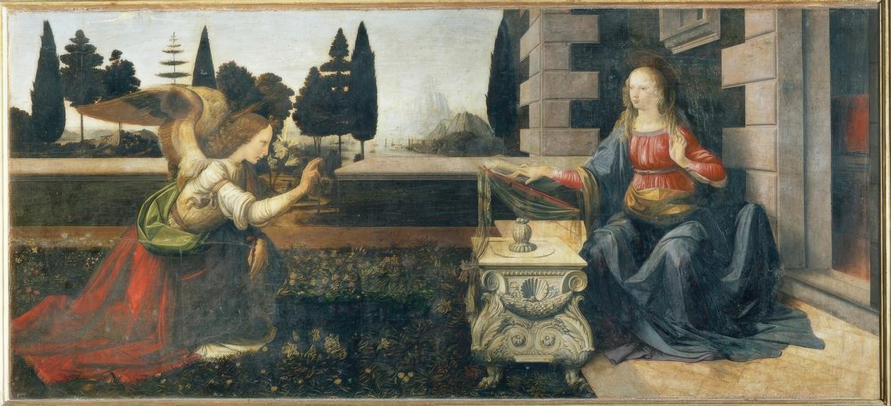 A Anunciação de Leonardo da Vinci